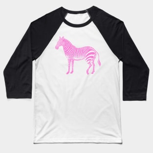 Pink Zebra Baseball T-Shirt